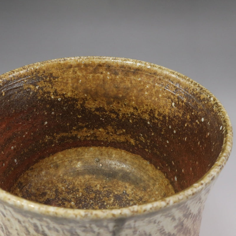 【】 人間国宝 島岡達三 作 灰被象嵌縄文茶碗 骨董品