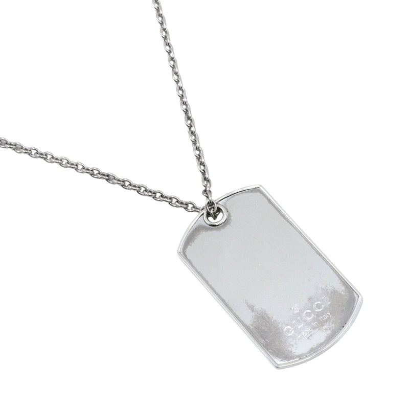 [GUCCI] Collier à plaque avec étiquette Gucci