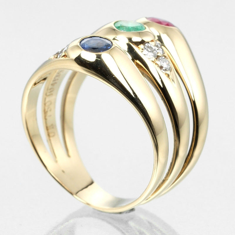 Chaumet】ショーメ ヴィンテージ マルチストーン リング・指輪 10.5号