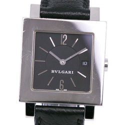 [Bvlgari] 불가리 
 Quadrard Watch 
 SQ29SLD 스테인레스 스틸 X 가죽 석영 아날로그 블랙 다이얼 쿼드 라드 남자 남성용