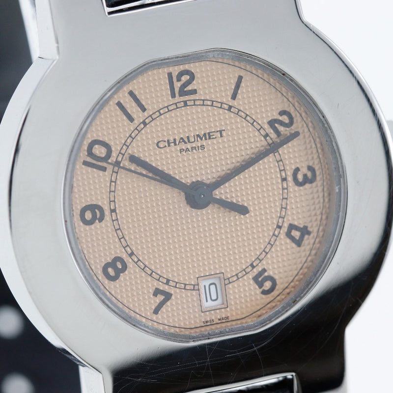 [CHAUMET] Shome 
 watch 
 Stainless steel x crocodile quartz analog display bronze dial ladies
