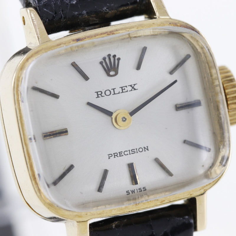 【ROLEX】ロレックス
 プレシジョン 腕時計
 cal.1400 2651 K18イエローゴールド×クロコダイル 手巻き シルバー文字盤 Precision レディース