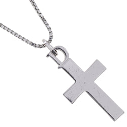 [Dior] Christian Dior 
 D cross necklace 
 Metal about 7.3g D CROSS Ladies