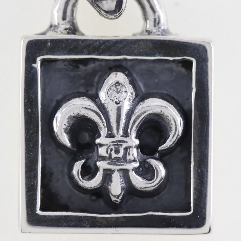 [Chrome Hearts] Chrome Hearts Frame de Bs Collier Flare Silver 925 x Diamond environ 11,4 g Bs Flare Unisexe