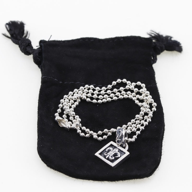 [Chrome Hearts] Chrome Hearts Frame de Bs Collier Flare Silver 925 x Diamond environ 11,4 g Bs Flare Unisexe