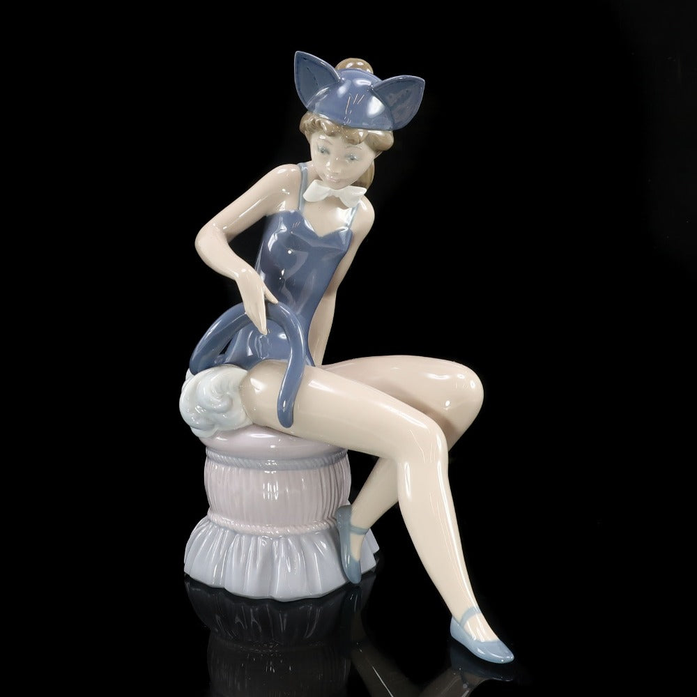 Lladro] Lladro Cat Girl Rare Figurine Object – NISHIKINO VINTAGE KYOTO