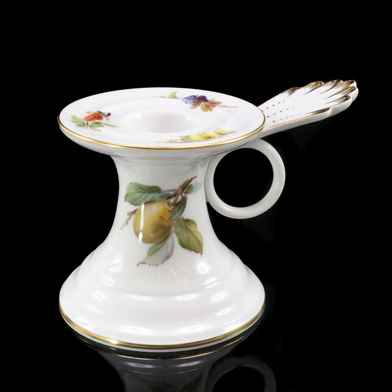マイセン　Meissen　キャンドルスタンド　ピンクローズ Meissen】マイセン 花と果物 キャンドルホルダー ( キャンドルスタンド
