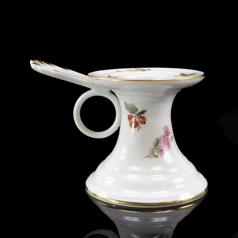マイセン　Meissen　キャンドルスタンド　ピンクローズ Meissen】マイセン 花と果物 キャンドルホルダー ( キャンドルスタンド