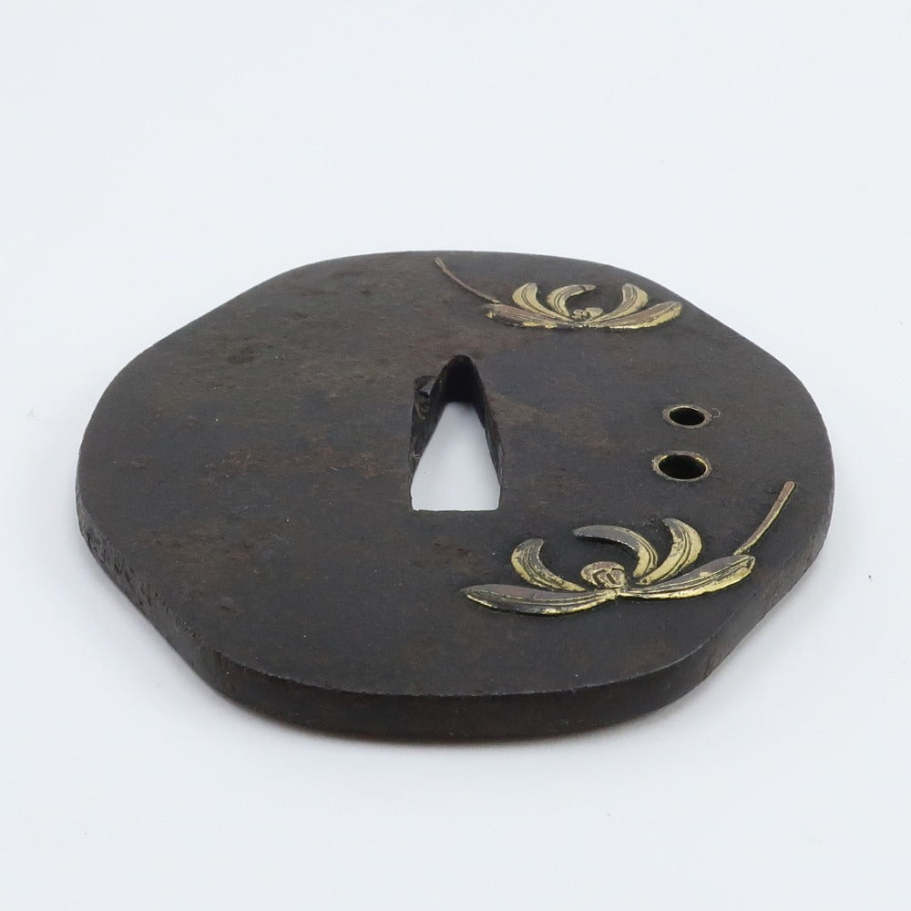 時代刀装具 鉄製 金象嵌 彼岸花文 鍔 骨董品 – NISHIKINO VINTAGE KYOTO