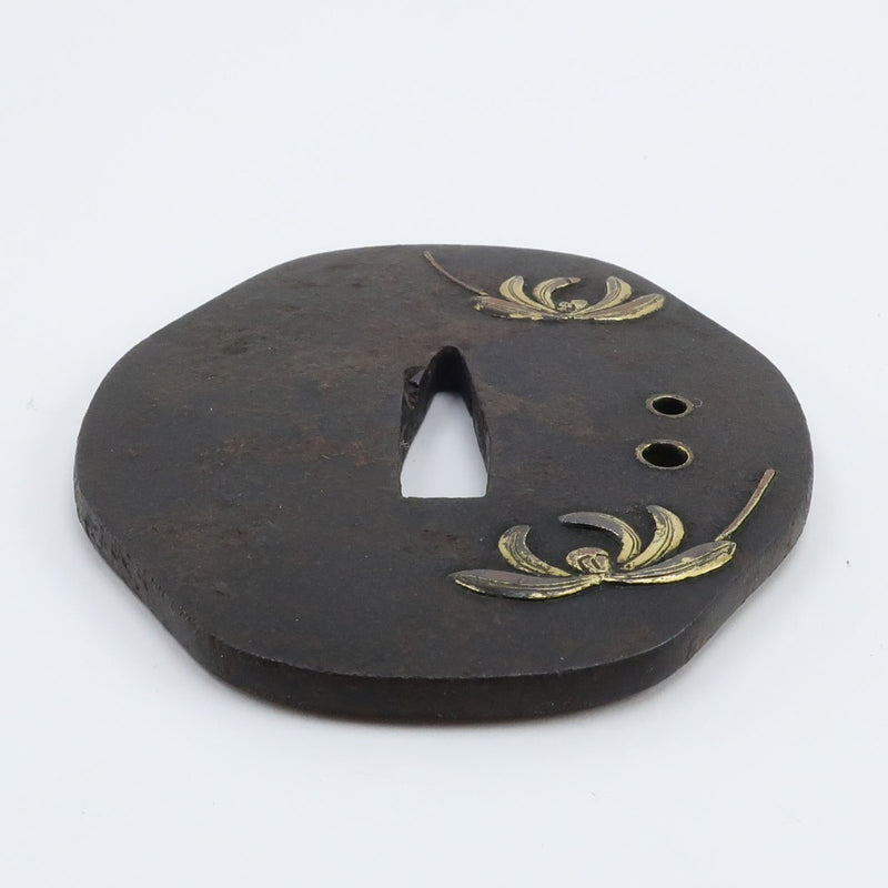時代刀装具 鉄製 金象嵌 彼岸花文 鍔 骨董品 – NISHIKINO VINTAGE KYOTO