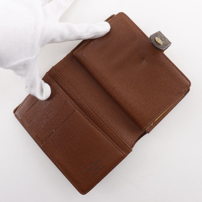 【LOUIS VUITTON】ルイ・ヴィトン ポルトフォイユ・ヴィエノワ がま口 M61674 モノグラムキャンバス 茶 MI1022 レディース 二つ折り財布 ルイヴィトンポルトフォイユ ヴィエノワ がま口タイプ 14145 ブラウン