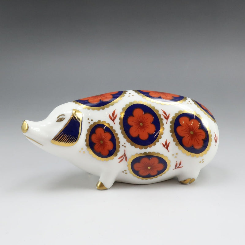 Royal Crown Derby] Royal Crown Derby Pig Mouse Figurine 2 Pieces