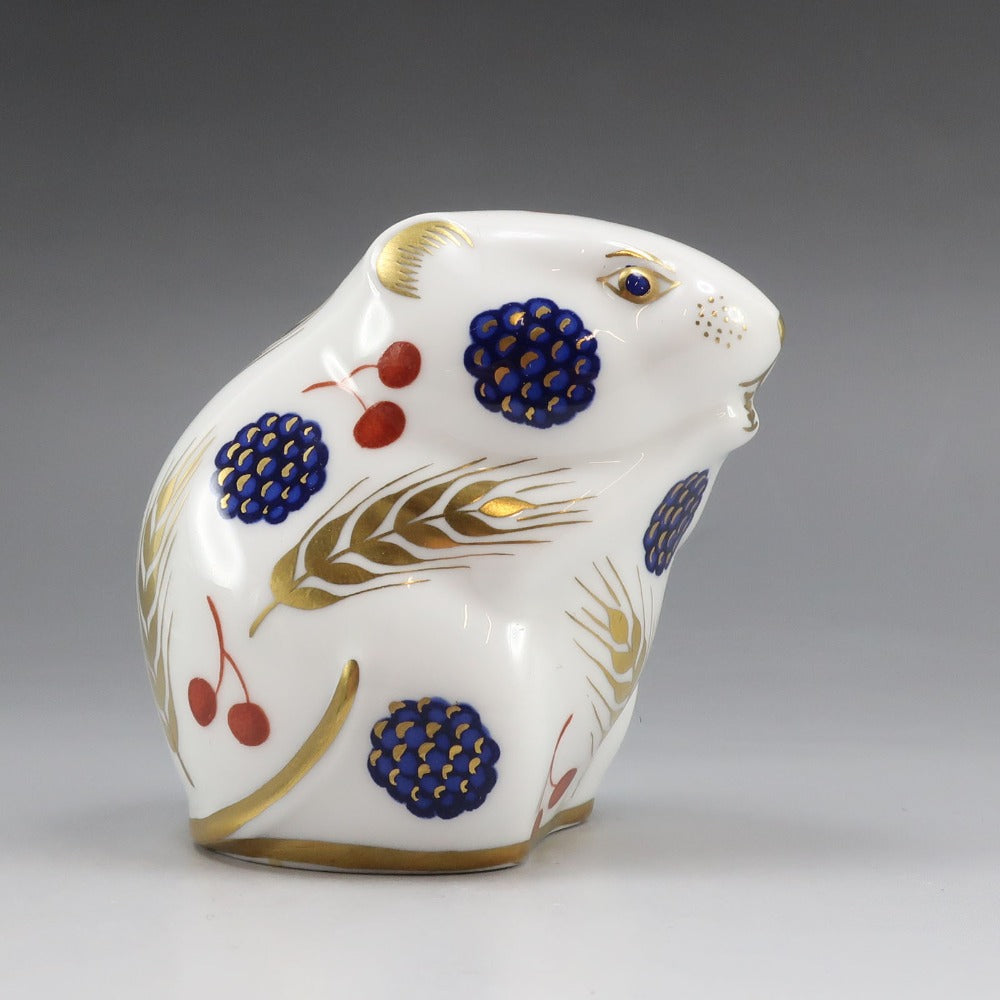 Royal Crown Derby] Royal Crown Derby Pig Mouse Figurine 2 Pieces