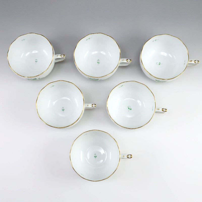 【HEREND】ヘレンド アポニーグリーン カップ＆ソーサー 6客 ポーセリン _ 食器 HEREND】ヘレンド アポニーグリーン カップ＆ソーサー 6客 食器