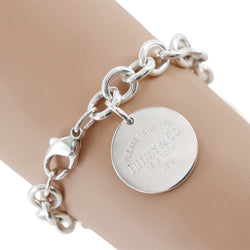 [Tiffany＆Co。]TIFFANY&Co.
 雷顿TIFFANY&Co. Bracelet
 圆标银925大约36.5克返回蒂芙尼＆Co。女士