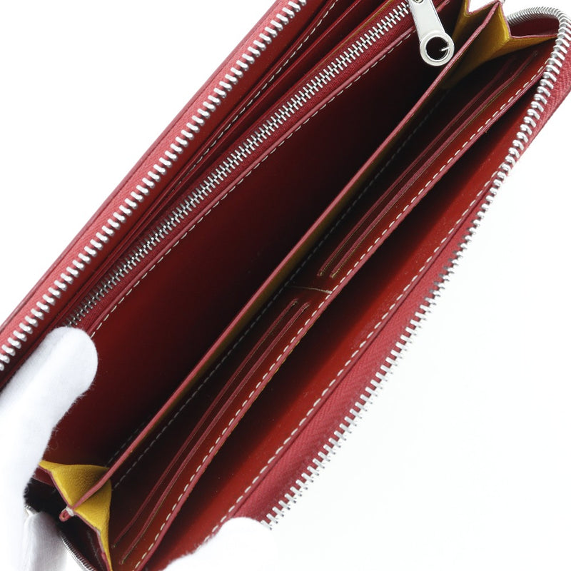 [Goyard] Goyal 
 둥근 지퍼 긴 지갑 
 PVC 유엔 주변의 빨간 지퍼