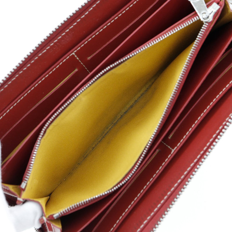 [Goyard] Goyal 
 Billetera larga de cremallera redonda 
 PVC Red Zip alrededor de unisex