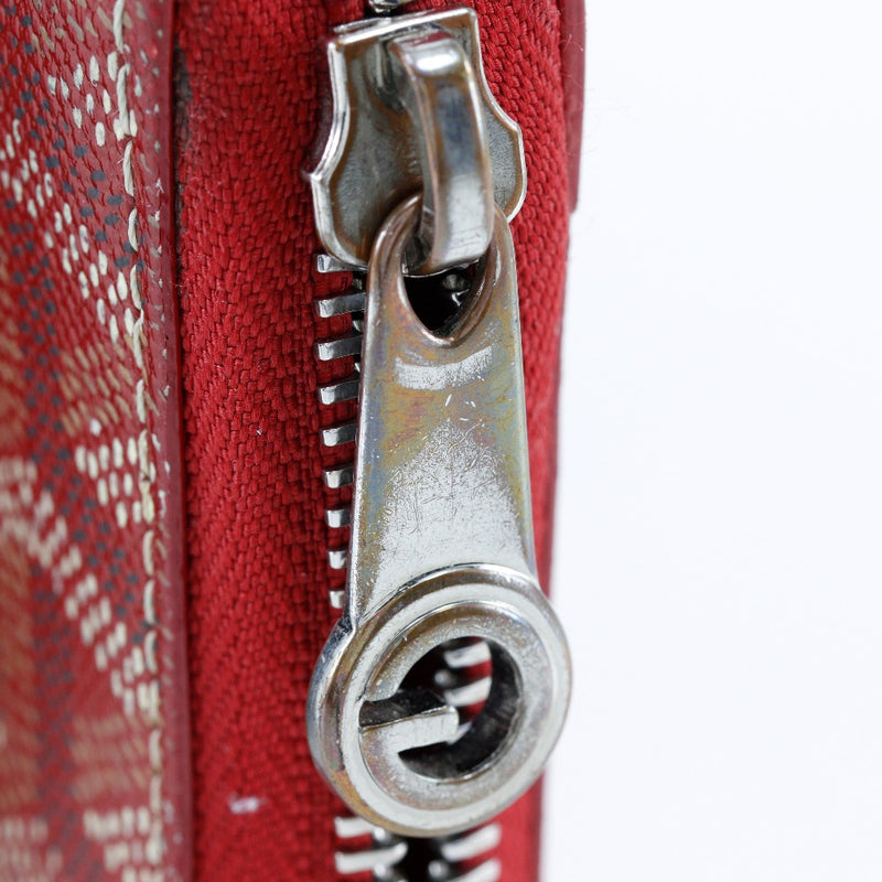 [Goyard] Goyal 
 둥근 지퍼 긴 지갑 
 PVC 유엔 주변의 빨간 지퍼