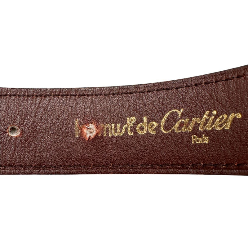 [Cartier] Cartier 
 Correa de mástil 
 Pantorrilla Burdeaux debe damas