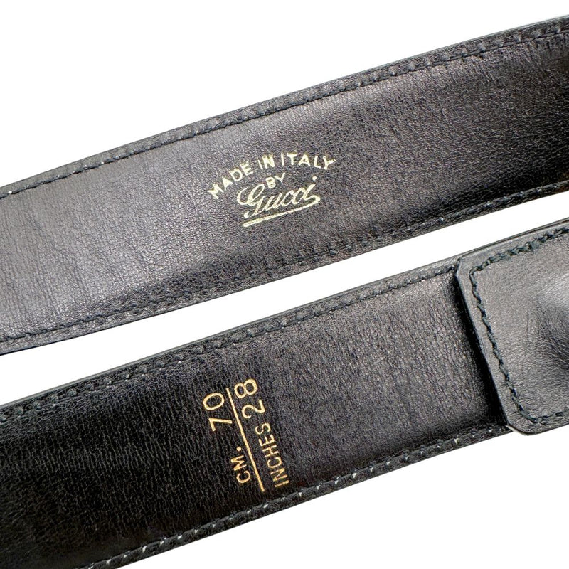 [Gucci] Gucci 
 Cinturón 
 Damas negras de cuero vintage