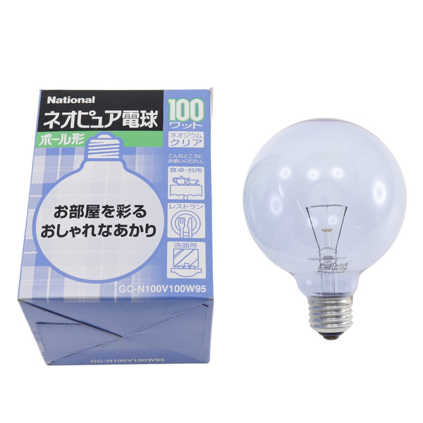 [National] National 
 [19 pieces] Neopure light bulb clear Other home appliances 
 Ball bulb white incandescent bulb 100W E26 base 95mm diameter indoor GC-N100V60W95 [SET OF 19] Neopure Light Bulb Clear_s Rank