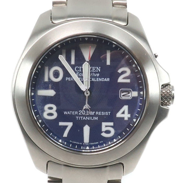Ciudadano [ciudadano] 
 Reloj de ProMaster 
 Eco Drive Calendario perpecular E766-T000894 [basura] Titanio Silver Solar Clock Professional Master Men.