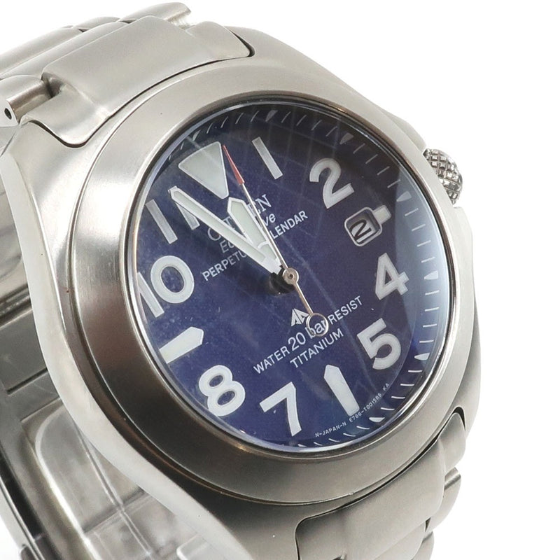 【CITIZEN】シチズン
 プロマスター 腕時計
 エコドライブ パーペチュアルカレンダー E766-T000894 【ジャンク品】 チタン シルバー ソーラー時計 Professional master メンズ