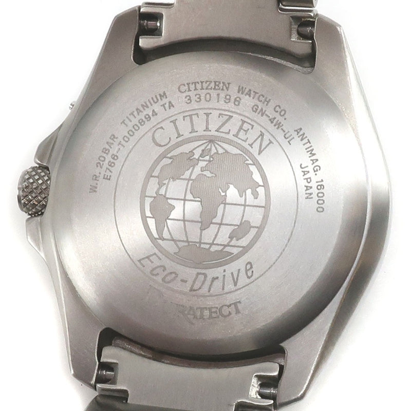 [시민] 시민 
 무도회 시계 
 에코 드라이브 수직 캘린더 E766-T000894 [정크] 티타늄 실버 태양 시계 전문 마스터 남성용 남성