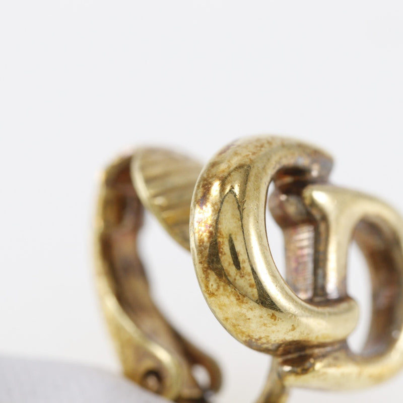 [Dior] Christian Dior 
 Un arete 
 Gold de oro vintage alrededor de 1.9g de un lado Damas B-Rank