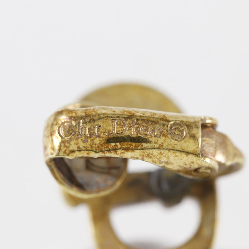 [Dior] Christian Dior 
 Un arete 
 Gold de oro vintage alrededor de 1.9g de un lado Damas B-Rank