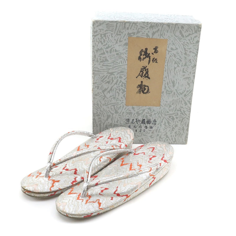 Footwear sandals 
 Kimono accessories 23cm Silver Footwear Sandals Ladies