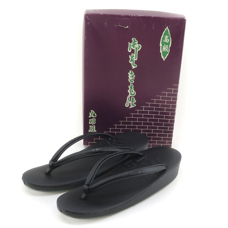 Sandalias de calzado 
 Accesorios kimono vinilo 23.5cm sandalias de calzado negro en relieve damas