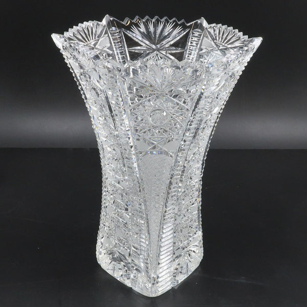 [Vidrio bohemio] vidrio bohemia 
 Jarrón Florero Base de flores Jarrón 
 Crystal Cut Flower Base _s Rank
