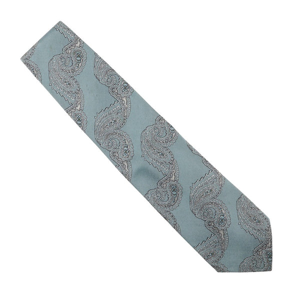 [YVES SAINT LAURENT] Yves Saint Laurent 
 Paisley tie 
 Silk Light Blue Paisley Men's