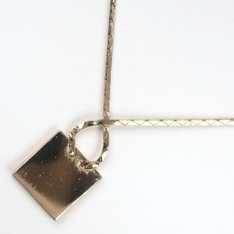 [dior]克里斯蒂安·迪奥（Christian Dior） 
 项链 
 金色镀金X水钻金正方形约7.0克女士B级