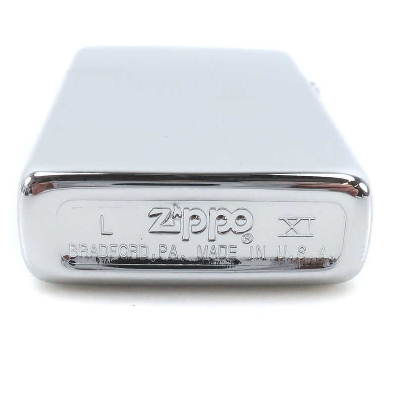 【ZIPPO】ジッポー
 スリムジッポー 無地 鏡面 ライター
 オイルライター L XI シルバー Slim zippo plain mirror surface _Sランク