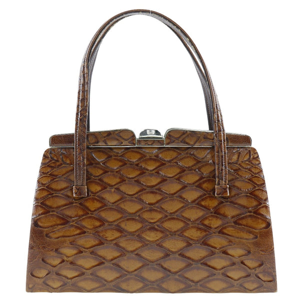 Senzankou Punyama Handbag 
 [Rare] Exotic leather brown handbag Maguchi Pangolin Ladies
