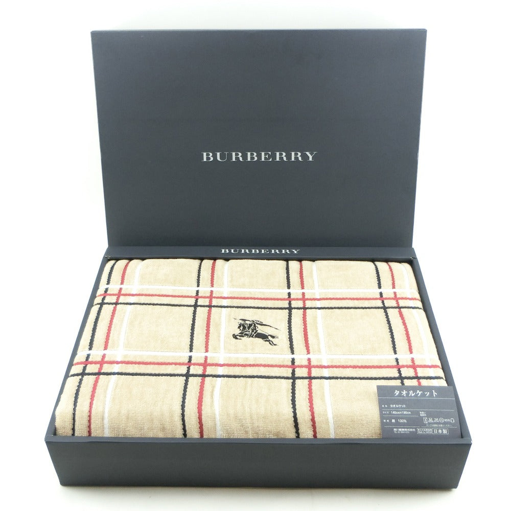 未使用品 起つ タオルケット BURBERRY バーバリー ノバチェック 西川産業