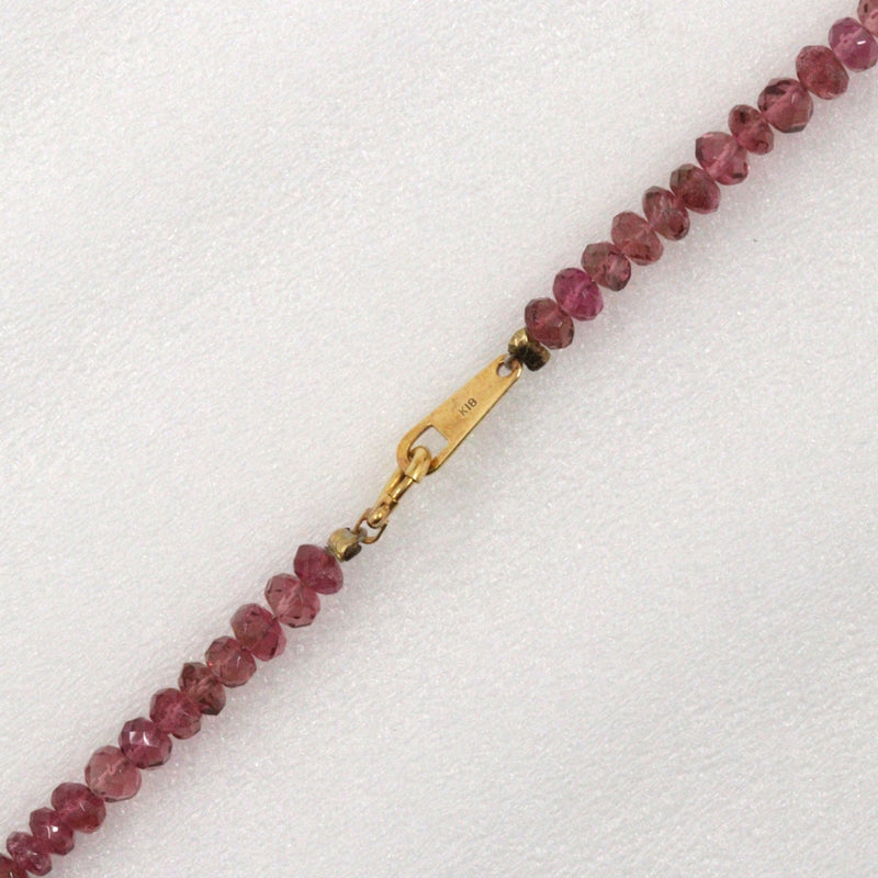 Necklace 18KYellow Gold x Ruby Raspberry Pink Approximately 10.2g Ladies A-Rank