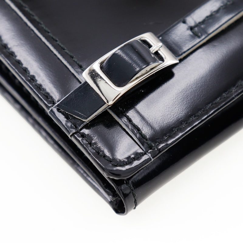 [AGNES B.] Agnes Bee 
 Boyage bi -fold wallet 
 Patent leather snap button Voyage Ladies A+Rank