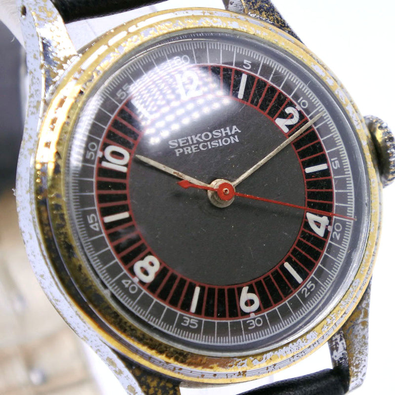 [Seiko] Seiko Seikosha Précision / précision de bracelet Précision Antique en acier inoxydable x cuir à main affichage analogique gris cadran gris seikosha précisé