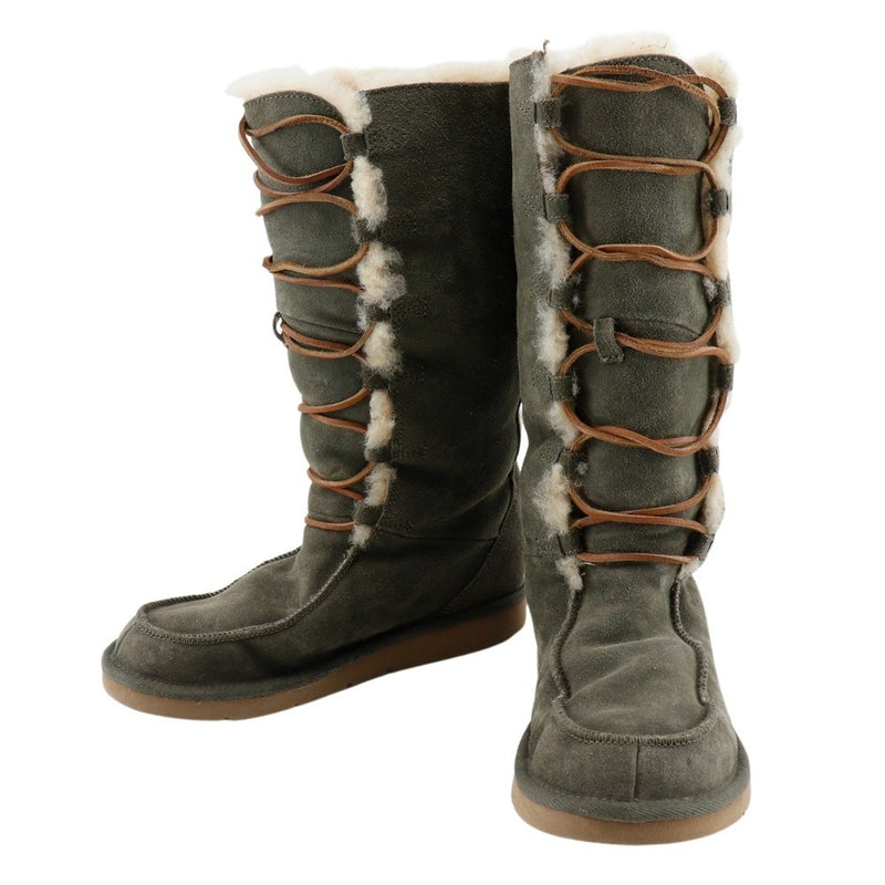 [UGG] Ag 
 Boots 
 F3005E Leather x Sheepskin Ladies