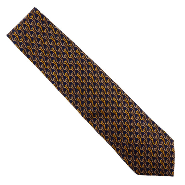 [Gucci] Gucci 
 100% de corbata de seda 
 Azul de seda/amarillo 100% seda hombres un rango