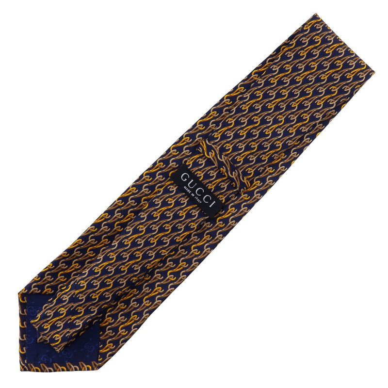 [Gucci] Gucci Seda 100% Tie Silk Blue/Yellow 100% Silk Men A Rank