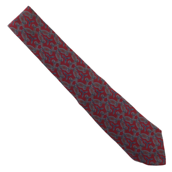 [Yves Saint Laurent] Eva Saint Laurent 
 100% de corbata de seda 
 Seda rojo 100% seda para hombres de seda