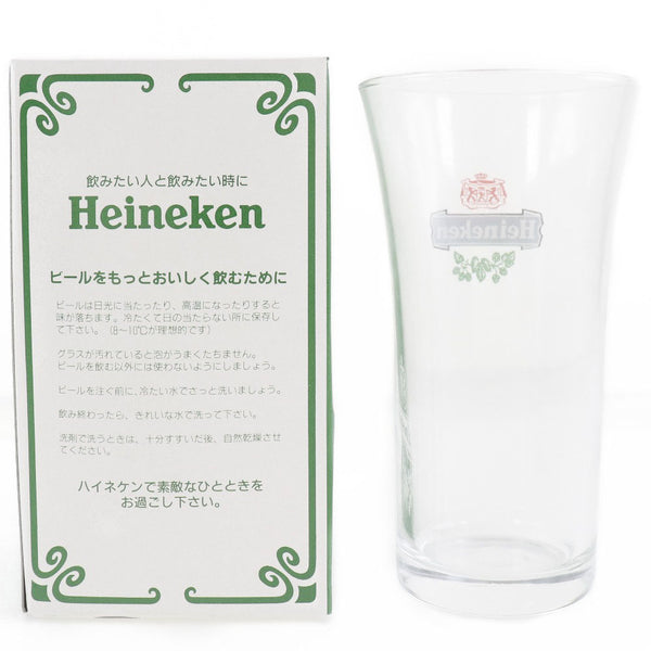 【Heiniken Beer】ハイネケン
 ビールグラス×9個セット 食器
 非売品 ガラス Beer glass x9 set ユニセックスSランク