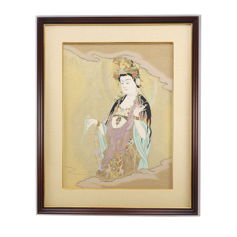 【Kawashima Selkon】川島織物 【 雲上観音像 】 額装 絵画