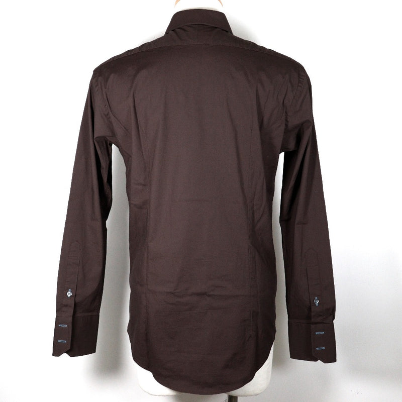 [Burberry Black Label] Burberry黑色标签 
 长袖衬衫 
 棉X聚氨酯棕色男子的等级