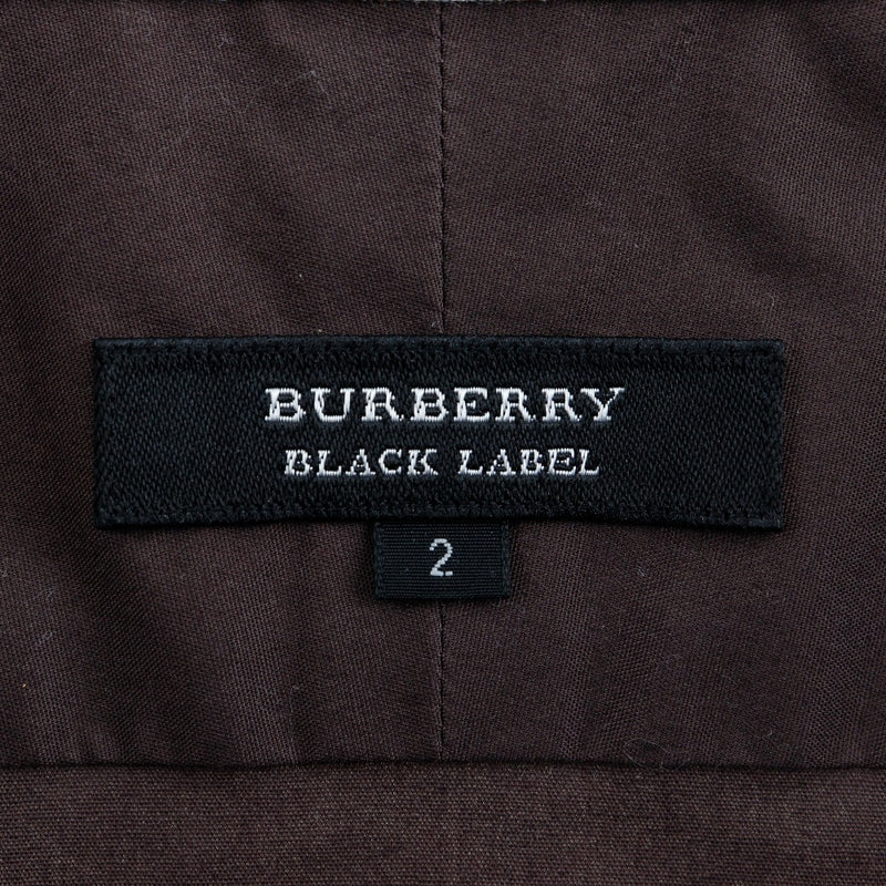 [Etiqueta negra de Burberry] Etiqueta negra de Burberry 
 Camisa de manga larga 
 Algodón x poliuretano marrón hombres un rango