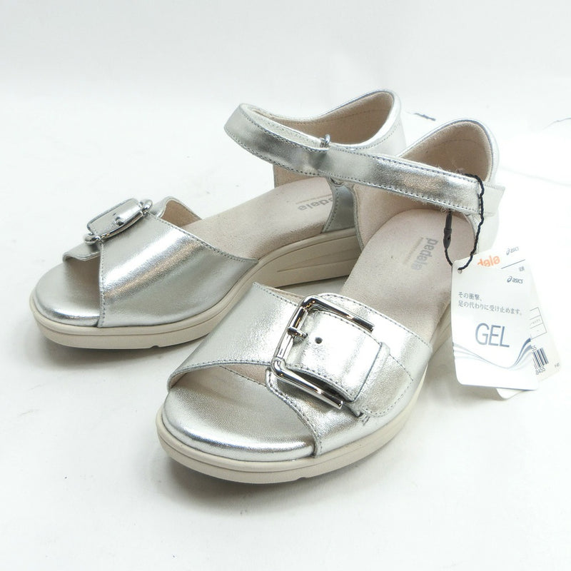 [ASICS] ASICS 
 Pedala Pedara sandals 
 1212A058 Cowhide Silver (Pearl) Pedala Ladies S Rank